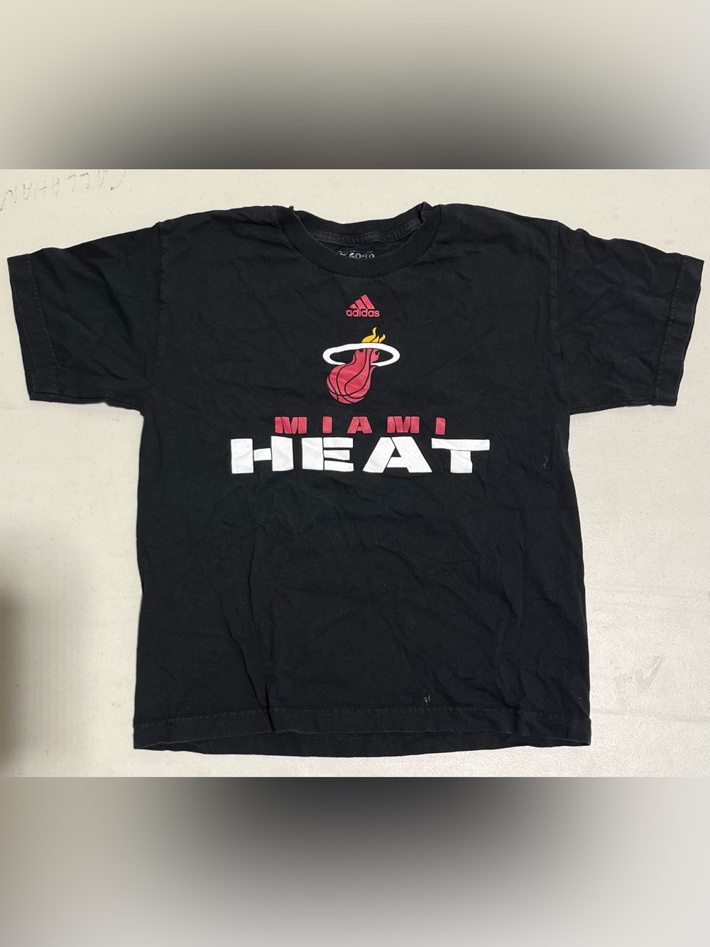 adidas Kids Miami Heat Black Short Sleeve Tee